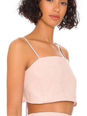 Anna Nata Kelly Tie Back Top in Blush XS
